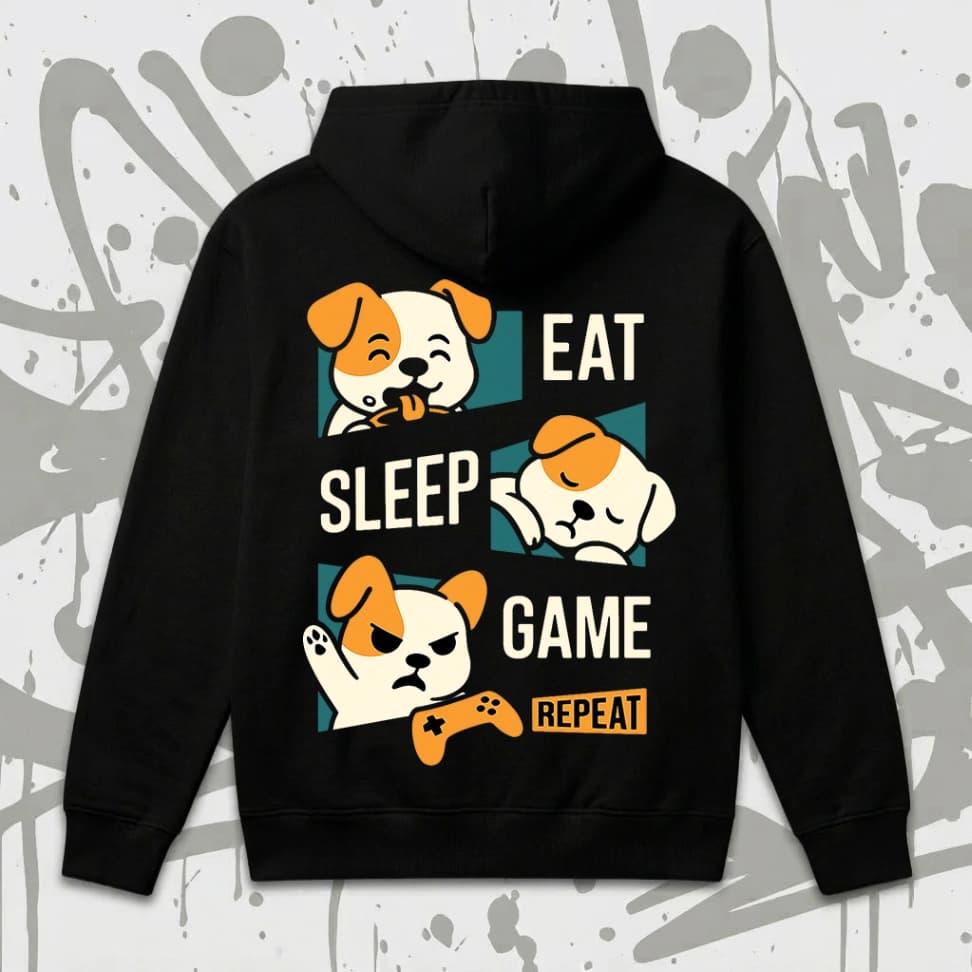 Суичър - Eat Sleep Game Repeat Dog