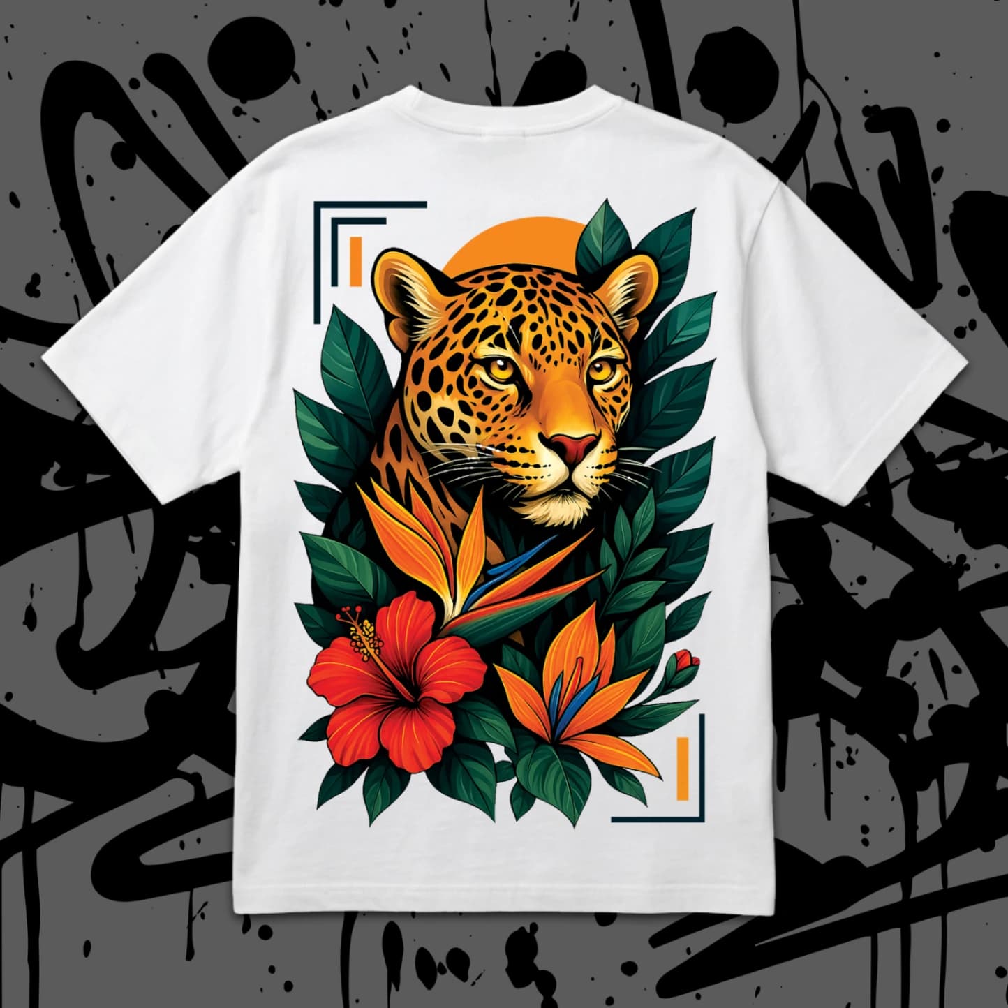 Тениска Oversize - Tropic Leopard